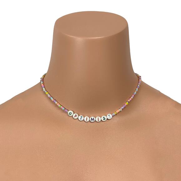 Kendra Scott Reece Optimist Gold Strand Necklace New $55 Pink Pastel 15" Length - Picture 1 of 8